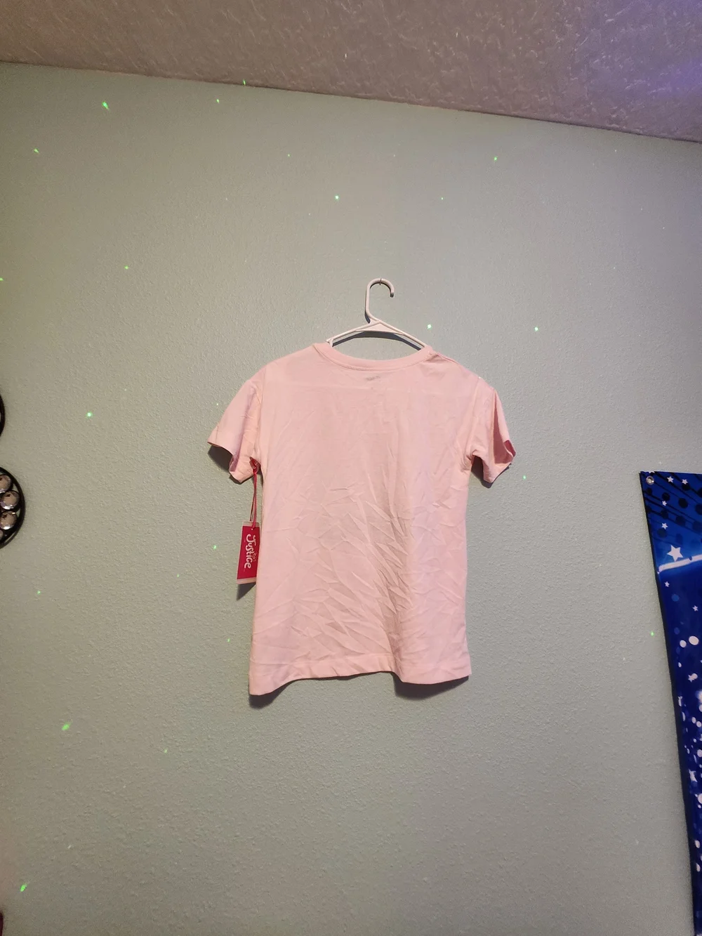 Justice Pink Tee with Floral Graphic Panel